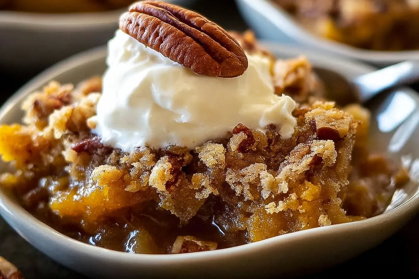 Pumpkin Pecan Cobbler