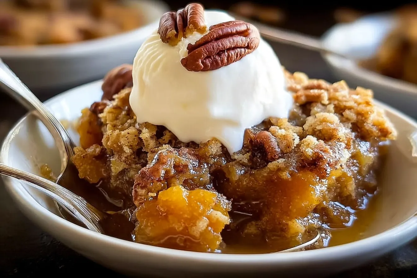 Pumpkin Pecan Cobbler