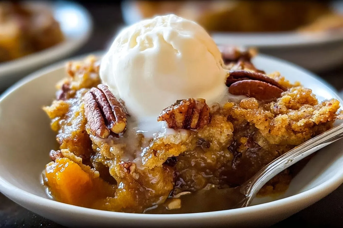 Pumpkin Pecan Cobbler