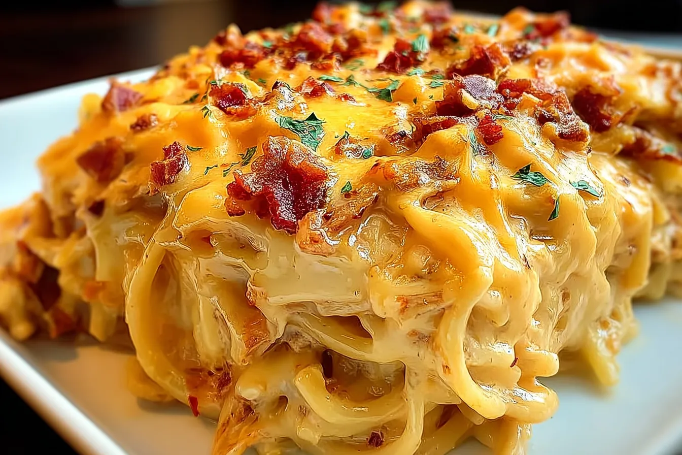 SPICY SOUTHERN CHEESY CHICKEN SPAGHETTI CASSEROLE