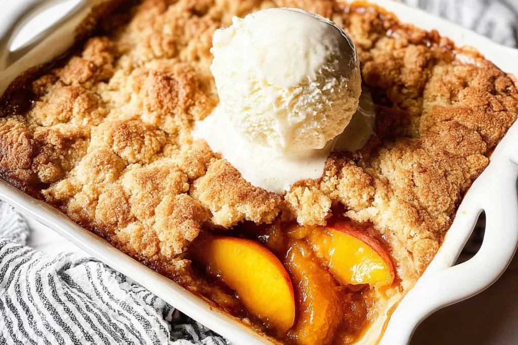 homemade peach cobbler recipe